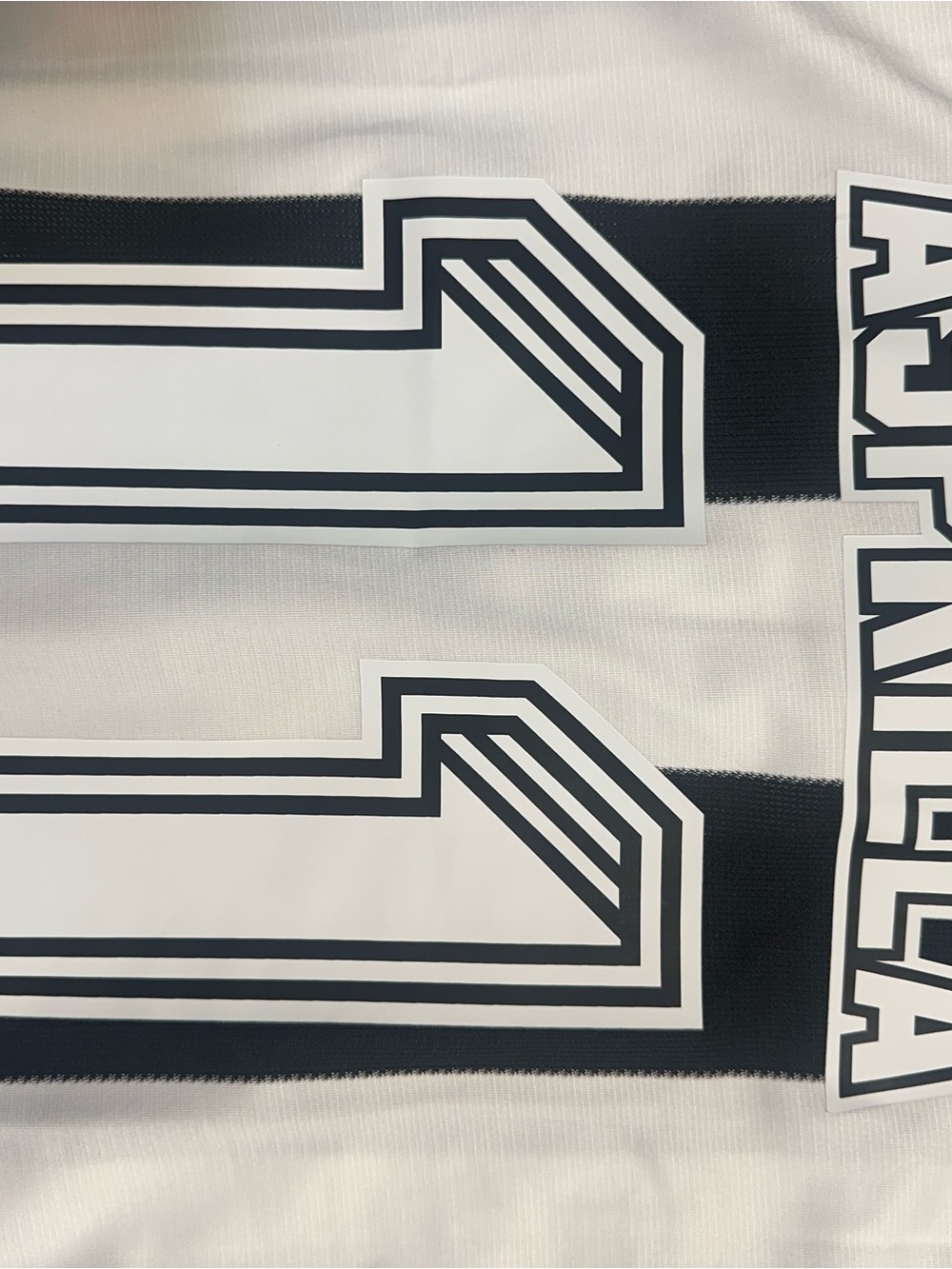 Newcastle Asprilla #11 Adidas Authentic Black & White Striped Long Sleeve Jersey - Picture 8 of 8